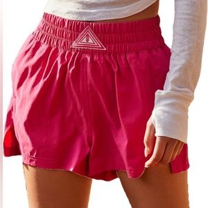 Free People FP Movement Next Round Pink Shorts Passion Fruit Size Small New